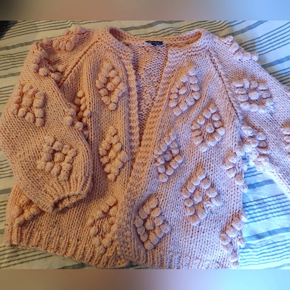 Baby Pink Chunky Cardigan